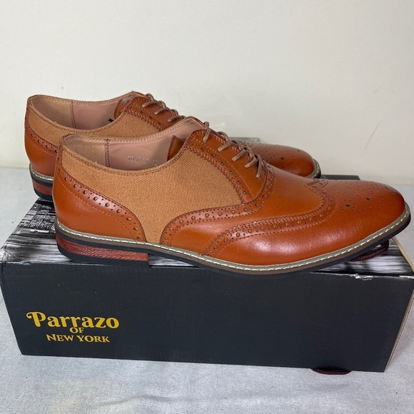 Parrazo Men’s Cognac Wingtips size 10.5 main image 6